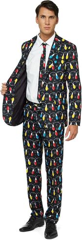 Offstream Men's Party Costumes - Christmas Theme Party Suits - Slim Fit - Includes Matching Blazer Jacket, Pants & Tie in Kuwait