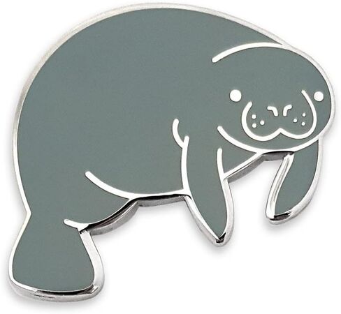 Pinsanity Cute Manatee Enamel Lapel Pin in Kuwait