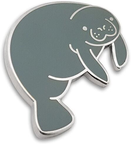 Pinsanity Cute Manatee Enamel Lapel Pin in Kuwait
