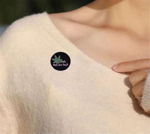 عالية كيف حالك الاعشاب ليف المينا بروش دبوس الدنيم سترة التلبيب دبابيس معدنية دبابيس شارات رائعة مجوهرات اكسسوارات in Kuwait