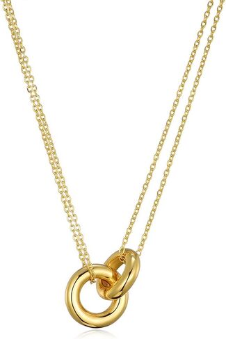 CLASSYZINT Gold Pendant Necklace For Women Paperclip Chain Adjustable necklace in Saudi Arabia
