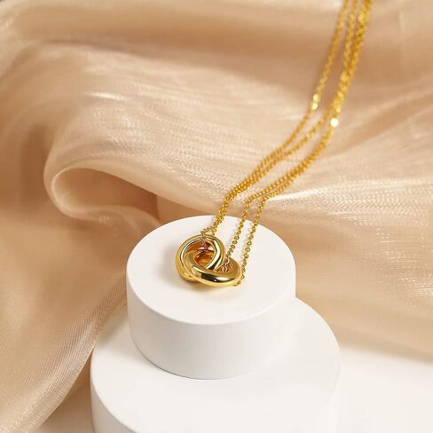 CLASSYZINT Gold Pendant Necklace For Women Paperclip Chain Adjustable necklace in Saudi Arabia