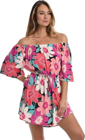 La Blanca Women's Off Shoulder Mini Dress Swimsuit Cover Up in Kuwait