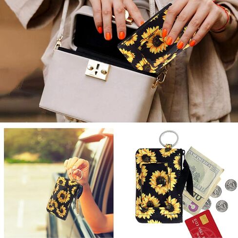 DONGGANGAJI Women's Zip ID Case Wallet Cotton colorful patterns Suitable for ladies Wallet Clutch Coin Purse (Butterfly) in Kuwait