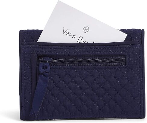 Vera Bradley Women's Protection Microfiber RFID Riley Compact Wallet, Classic Navy, One Size in Saudi Arabia
