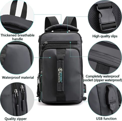 WZCZZHA Sling Bag for Men Crossbody in Kuwait