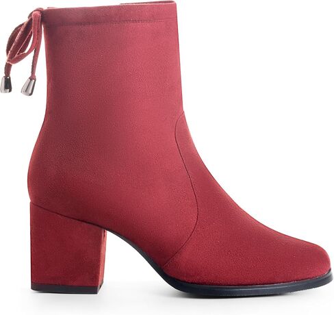 CASALANDER المرأة أحذية الكاحل كعب متوسط ​​الكاحل الجوارب للنساء كتلة كعب الأحذية كعب مكتنز الموضة in Kuwait