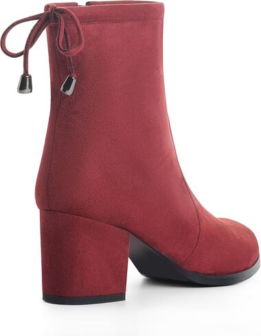 CASALANDER المرأة أحذية الكاحل كعب متوسط ​​الكاحل الجوارب للنساء كتلة كعب الأحذية كعب مكتنز الموضة in Kuwait