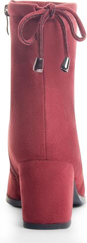 CASALANDER المرأة أحذية الكاحل كعب متوسط ​​الكاحل الجوارب للنساء كتلة كعب الأحذية كعب مكتنز الموضة in Kuwait