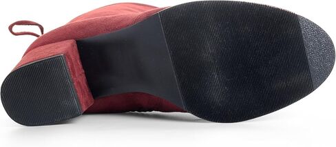 CASALANDER المرأة أحذية الكاحل كعب متوسط ​​الكاحل الجوارب للنساء كتلة كعب الأحذية كعب مكتنز الموضة in Kuwait