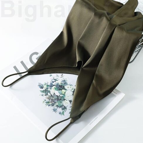 IIG Classic Womens Silk Satin Camisole Top Sexy V Neck Blouse Tank Shirt Ladies Spaghetti Strap Vest Cami XS-3XL in Kuwait