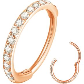 ORANGELOVE 20G 18G 16G واضح تشيكوسلوفاكيا الأنف الدائري هوب 316L الجراحية الصلب سلس الفضة الحاجز الدائري الفرس مجوهرات الغضروف القرط الأذن ثقب هوب أقراط للنساء الرجال اللولب روك الفص محارة الزنمة Daith الشفاه يتوقف ثقب المجوهرات مع زركونيا مكعب
