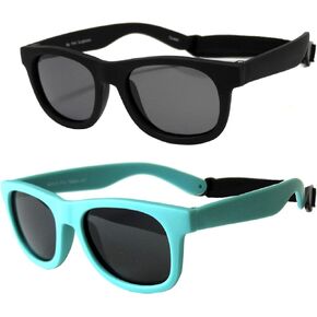 BIB-ON Vintage 2 Pack- Baby, Toddler's First Sunglasses for Ages 1-2 Years