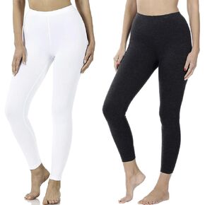 Zenana Outfitters Womens Full Length Cotton Solid Leggings in Kuwait