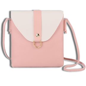 Uilo Zian Small Pu Leather Over Shoulder Handbag Crossbody Bag for Women，Fashion Cell Phone Coin Purse for Girl-Pink in Saudi Arabia