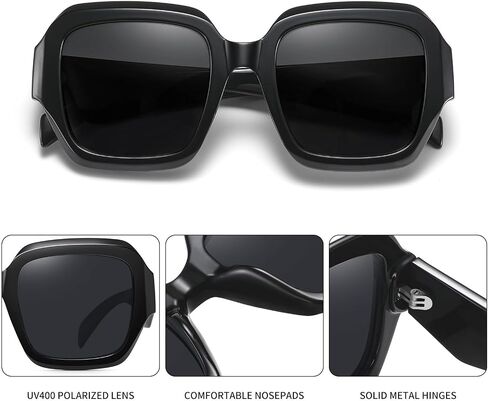 Fozono Trendy Square Polarized Sunglasses for Women Men Retro Luxury Vintage Sun Glasses UV400 FZN803 in Saudi Arabia