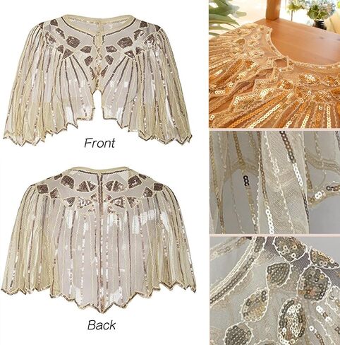 إكسسوارات SAISI 1920s Flapper Gatsby إكسسوارات طافوا 20 مع عصابة رأس شال فلابر تصميم عتيق للنساء in Saudi Arabia