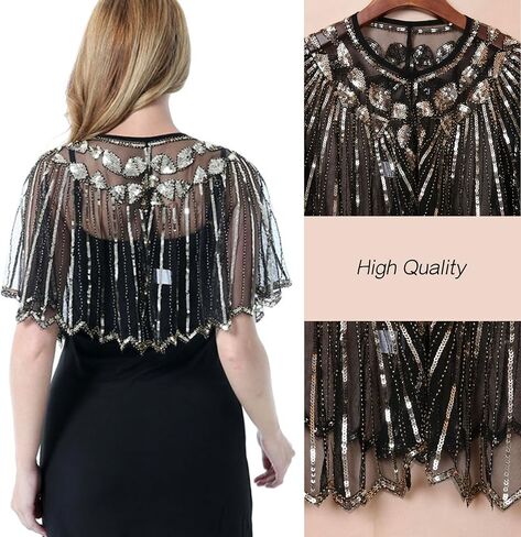 إكسسوارات SAISI 1920s Flapper Gatsby إكسسوارات طافوا 20 مع عصابة رأس شال فلابر تصميم عتيق للنساء in Saudi Arabia