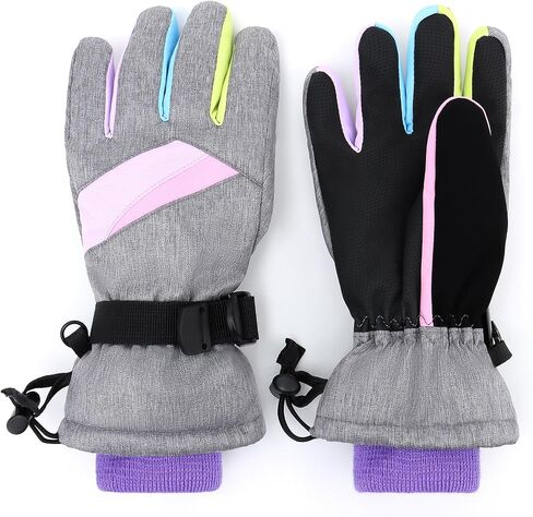 Duoyeree Kids Waterproof Ski Gloves Warm Winter Accessories for Boys & Girls Aged 4-13. in Kuwait