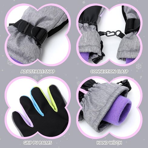 Duoyeree Kids Waterproof Ski Gloves Warm Winter Accessories for Boys & Girls Aged 4-13. in Kuwait