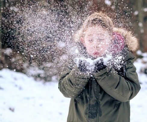 LETHMIK Kids Touchscreen Knit Gloves,Winter Solid Black Children Warm Thick Fleece Lining Gloves in Kuwait