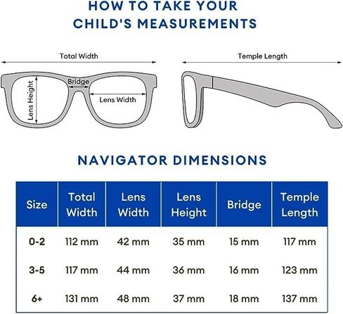 Babiators Original Navigator Baby & Toddler Sunglasses | 100% UV Protection, Shatter-Resistant, Flexible Rubber Frames in Kuwait