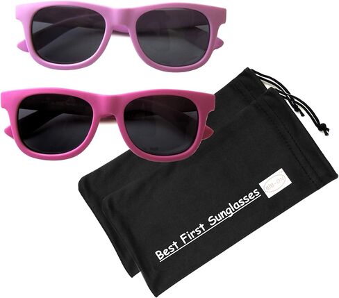 BIB-ON Vintage 2 Pack- Baby, Toddler's First Sunglasses for Ages 1-2 Years in Kuwait