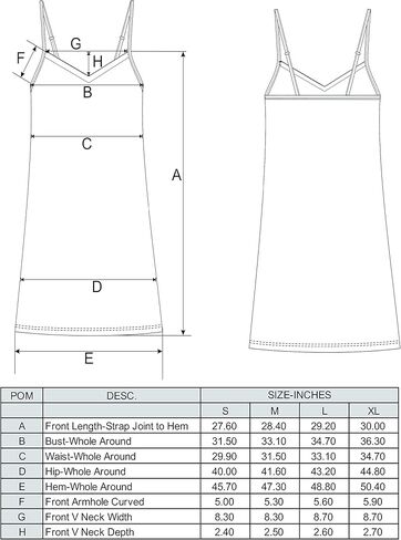 فستان كامل للفساتين الداخلية - زلات من قطن الخيزران الأكثر راحة للسيدات - مقاس متوسط ​​إلى كبير in Kuwait