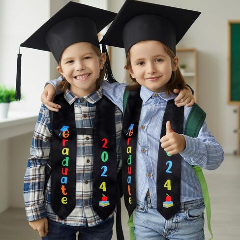Berlune 6 Pcs Kids Preschool Graduation Stoles Preschool Printed Graduation Stole Graduation Sash Graduate Gift for Child in Saudi Arabia