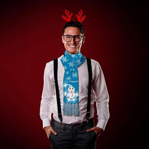 Windy City Novelties LED Light Up Holiday Scarf for Ugly Christmas Sweater Party in Saudi Arabia