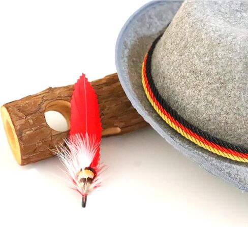 6pcs Red Hat Feathers for Fedora Cowboy Hats Men Women Hats Accessories DIY Crafts Christmas Party Decorations in Saudi Arabia