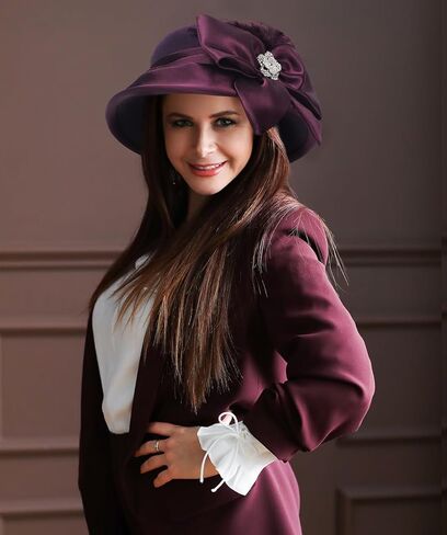 فستان نسائي من Ruphedy مصنوع من الصوف بنسبة 100% وقبعة شتوية للحفلات من عشرينيات القرن العشرين in Kuwait