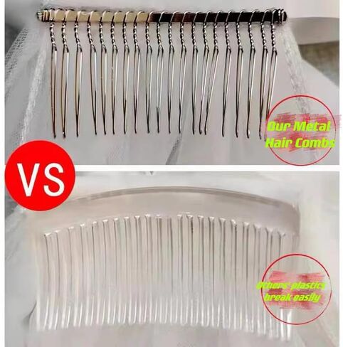 Pangogogo White bridal veil with double rolled edges, 70cm in Kuwait