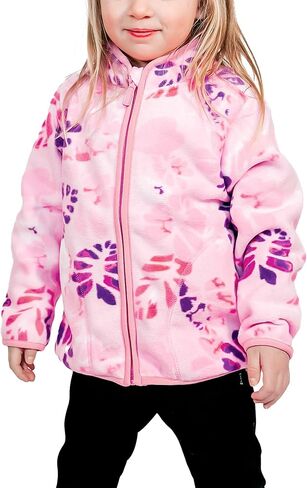 سترة صوف قطبية للفتيات من Big ELEPHANT بسحاب كامل وسميك ودافئ مع جيوب معطف خريف وشتاء للأطفال الصغار in Kuwait