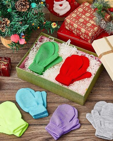 36 Pairs Toddler Magic Stretch Mittens Soft Warm Kids Knit Gloves Toddler Gloves Winter Infant Mittens Crochet Gloves for Boys Girls, Mixed Colors, 2-5years in Saudi Arabia