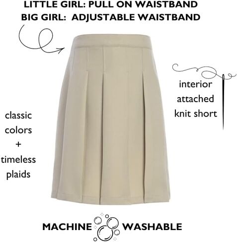 Tommy Hilfiger Solid Pleated Skort, Kids School Uniform Clothes for Little & Big Girls in Saudi Arabia