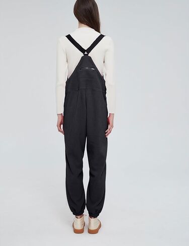 سيك مي افرهول من الصوف للنساء من قطعة واحدة باشرطة بحمالات قابلة للتعديل للتدفئة في الشتاء، سروال تزلج زغبي in Kuwait