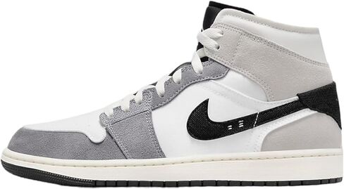 Nike Air Jordan 1 Mid Men's Shoes Cement Grey/Black-White Craft DZ4136-002 11 in Saudi Arabia
