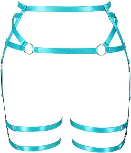 PETMHS Women's Pentagram Harness Garter Belt Punk Leg Waist Straps Lingerie Adjust Thigh Stockings Body Caged Belts in Saudi Arabia