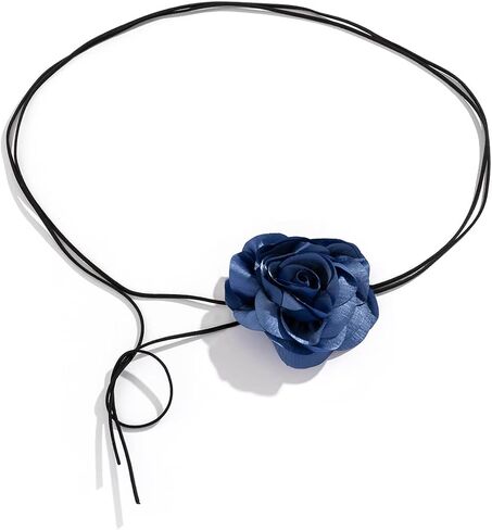 موتريدا مجموعة احزمة زهور كبيرة انيقة قابلة للتعديل من حبل مخملي قابل للتعديل للنساء والفتيات من 4 قطع in Kuwait