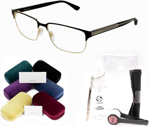 Gucci GG0383O Rectangular Eyeglasses  + Bundle with Free eSHADES  Luxury Eyewear Kit in Saudi Arabia
