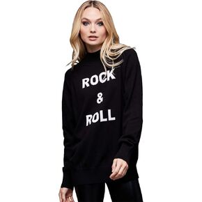 Women's Rock n Roll Sweater Rock Music Shirt Knit Sweater in Kuwait
