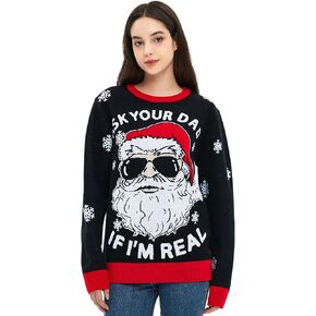 Frojuly Ugly Christmas Sweater for Women Funny Tacky Inappropriate Hilarious Cute Womens Holiday Sweaters Adult Xmas Vacation in Kuwait