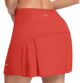 تنورة تنس نسائية من Gladtry تنورة جولف مع جيوب، تنانير رياضية مطوية عالية الخصر لممارسة التمارين الرياضية النشطة in Kuwait