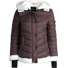 Jessica Simpson Women's Winter Jacket – Sherpa Lined Puffer Parka Windbreaker Coat (S-XL)
