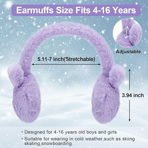 البوب ​​حلمك الاطفال الكلب باو غطاء للأذنين أفخم الشتاء في الهواء الطلق تدفئة الأذن الطقس البارد الأذن يفشل للفتيات الأذن يغطي 4-16 سنة in Kuwait