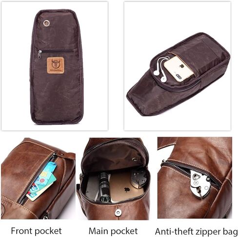 حقيبة صدر للرجال من FANDARE مصنوعة من الجلد الطبيعي وحقيبة كتف كروس وحقائب ظهر in Kuwait