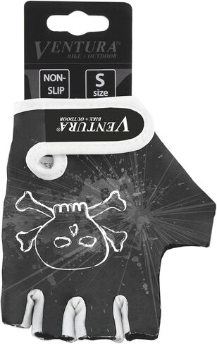 قفازات غير قابلة للانزلاق للأطفال من Ventura (صغير، أسود/أبيض) in Kuwait