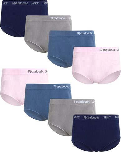 Reebok Women's Underwear - Rib Knit Briefs Panties (8 Pack) in Saudi Arabia