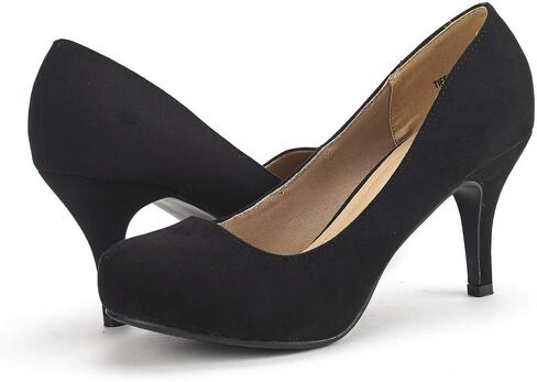 أحذية DREAM PAIRS Tiffany Women's New Classic أنيقة ومتعددة الاستخدامات بكعب منخفض وكعب ستيليتو وأحذية بكعب عالٍ in Kuwait